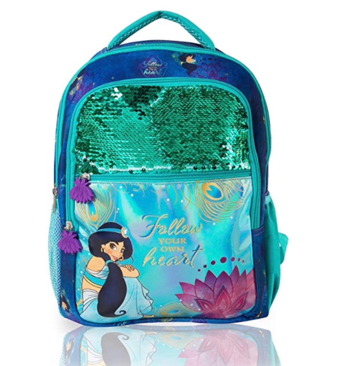 Disney s Aladdin Jasmine Sequin Backpack Follow Your Heart