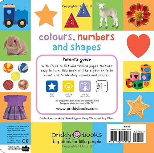 Colours, Numbers and Shapes (Bright Baby Lift-the-Flap Tab Books)