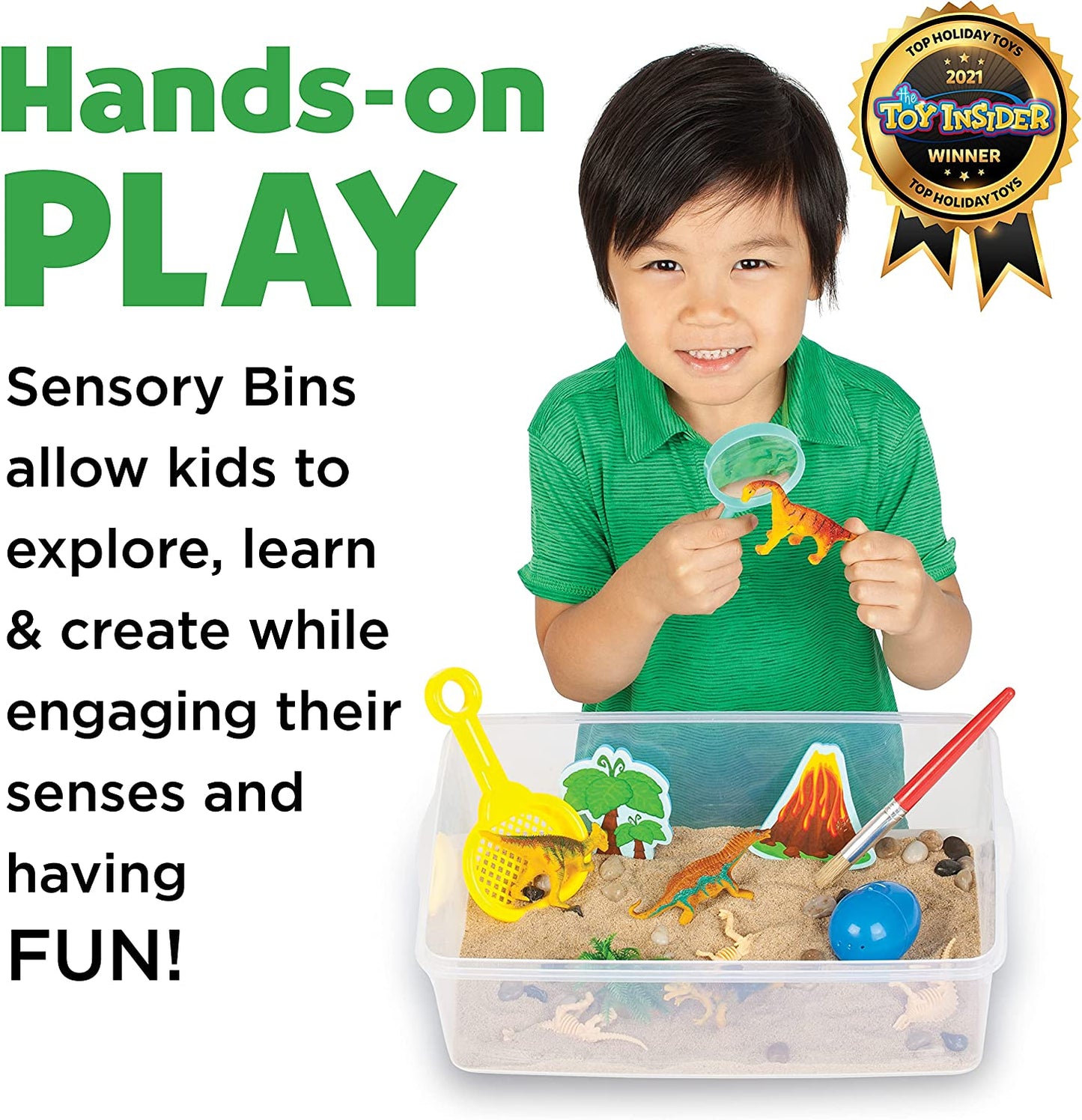 Creativity for Kids Sensory Bin: Dinosaur Dig - Dinosaur Toys for Toddler Boys and Girls