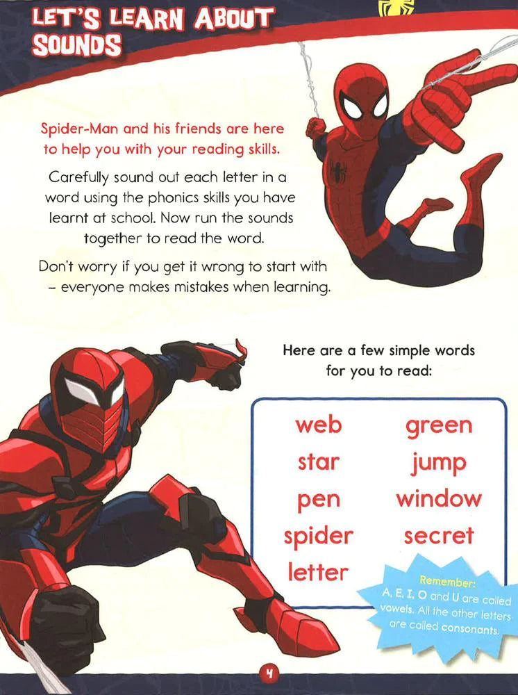 Spider-Man Reading Skills, Ages 4-5