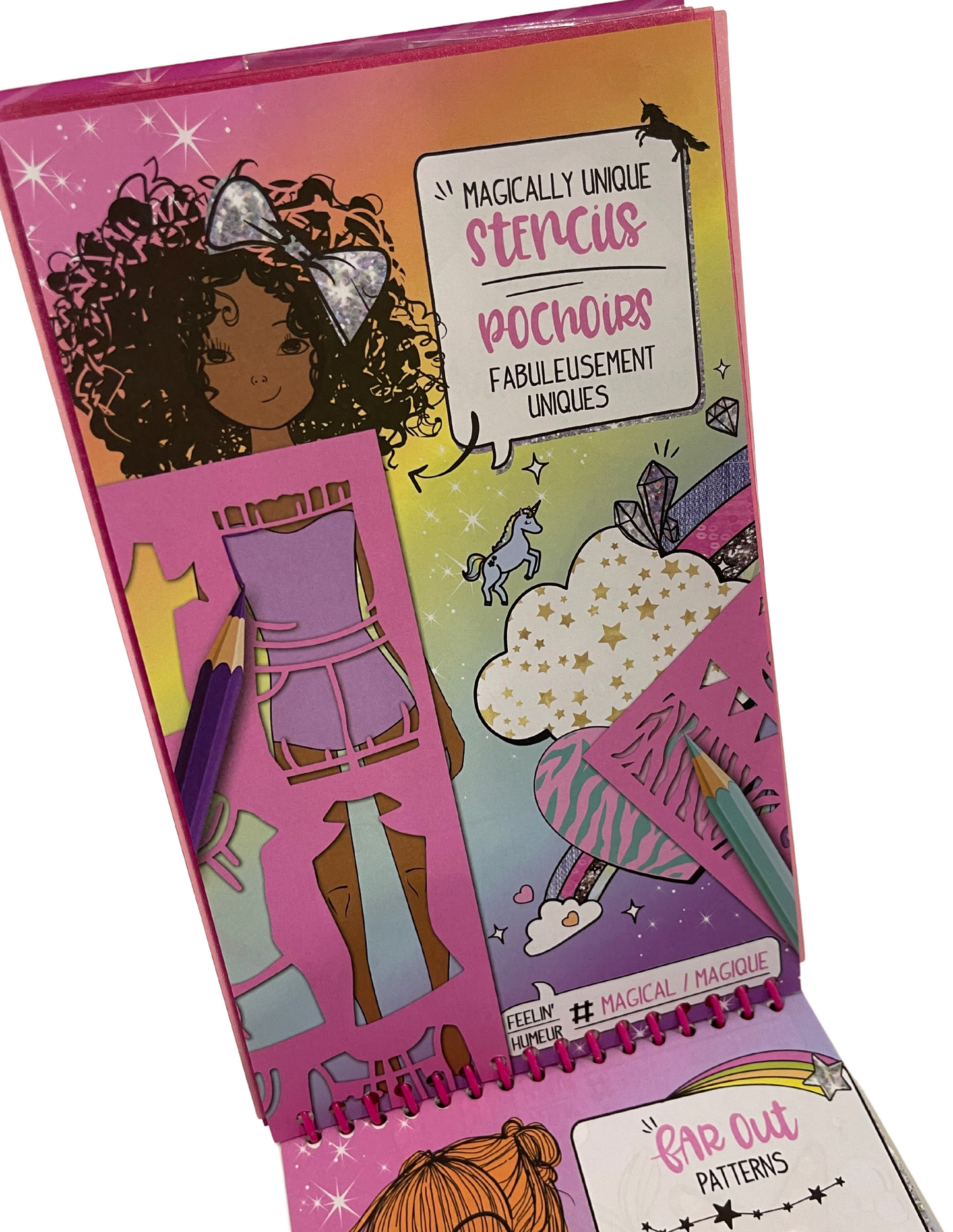 Girl Vibes: Sketchbook Fashion: Stencils, Stickers, Colouring Pages!