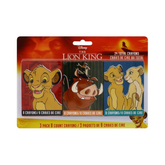 Disney Assorted Crayons 8 x 3 pack: Lion King