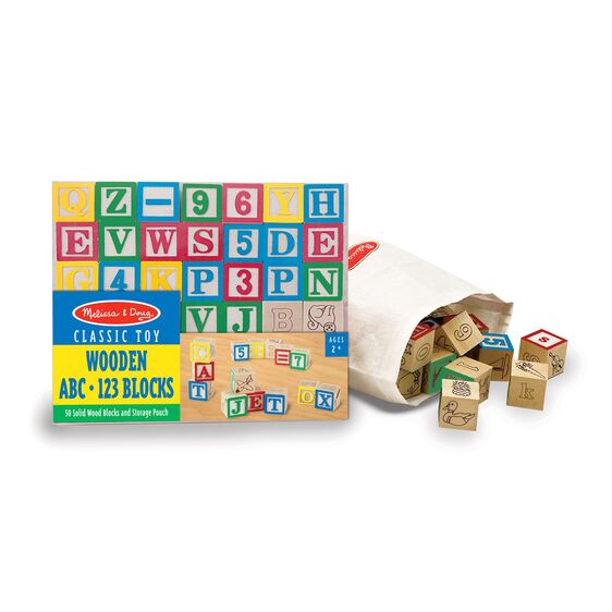 Melissa and Doug: Wooden ABC/123 Blocks