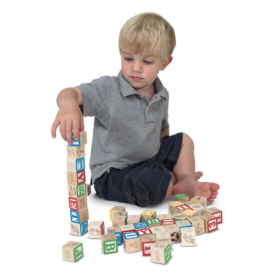 Melissa and Doug: Wooden ABC/123 Blocks