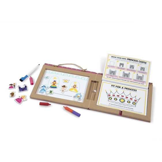 Melissa and Doug: Reusable Drawing and Magnet Kit Princess (Play Draw Create)