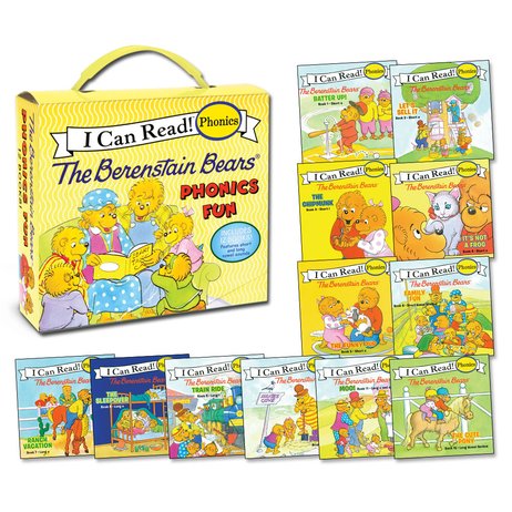 The Berenstain Bears 12-Book Phonics Fun!: Includes 12 Mini-Books Featuring Short and Long Vowel Sounds (My First I Can Read)