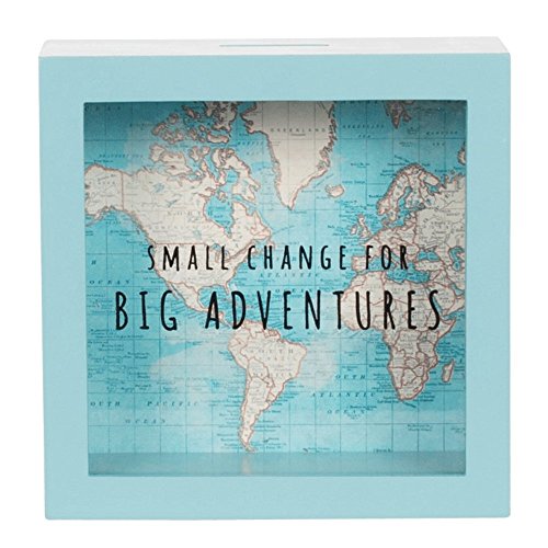 Sass & Belle - Vintage Map Big Adventures Money Box