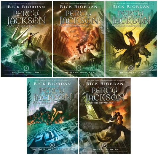 Percy Jackson and the Olympians 5 Book Paperback Boxed Set (new covers w/poster)