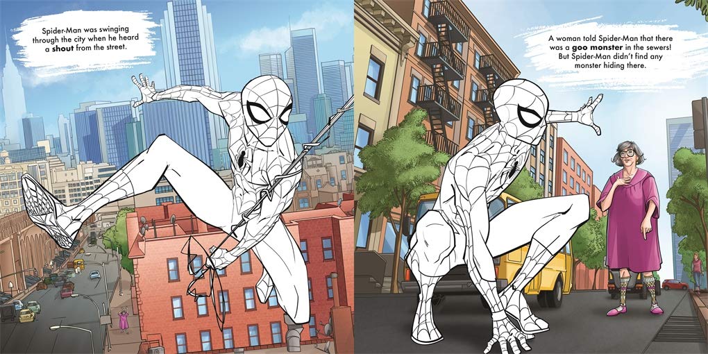 Marvel Spider-Man Read & Colour (Storybook and 6 Colouring Pencils)