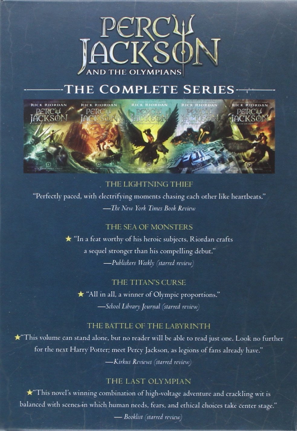 Percy Jackson and the Olympians 5 Book Paperback Boxed Set (new covers w/poster)