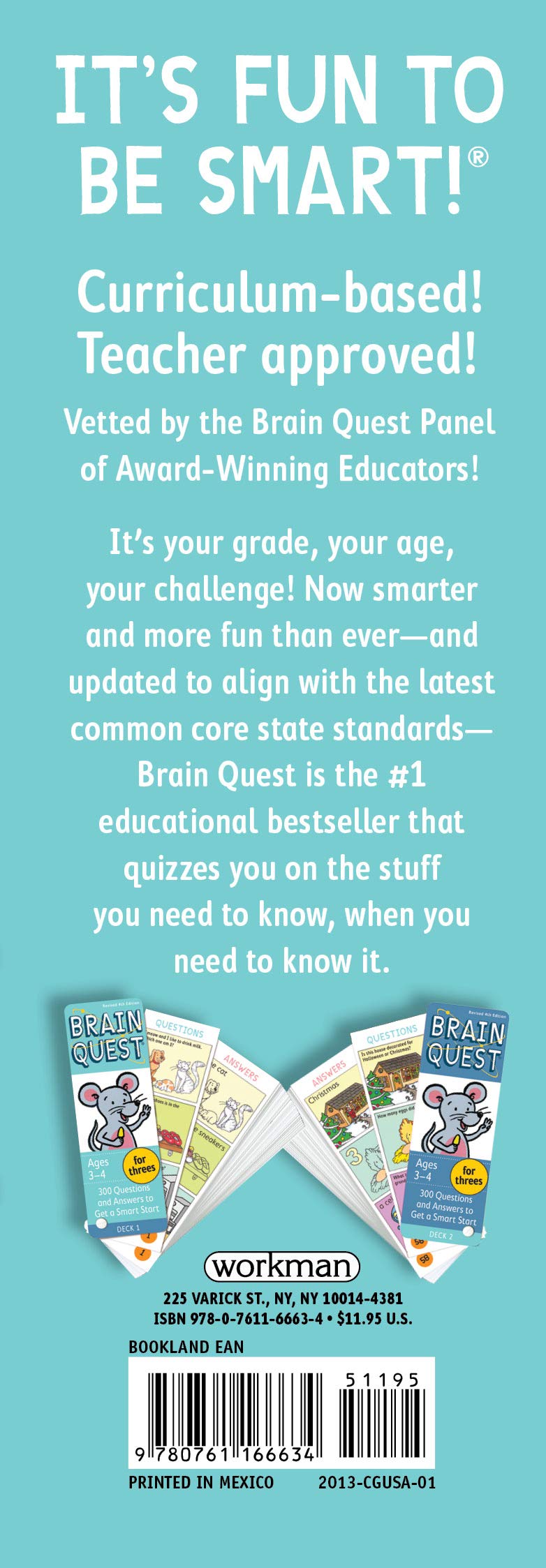 Brain Quest for Threes Q&A Cards: 300 Questions and Answers to Get a Smart Start (Ages 3-4)