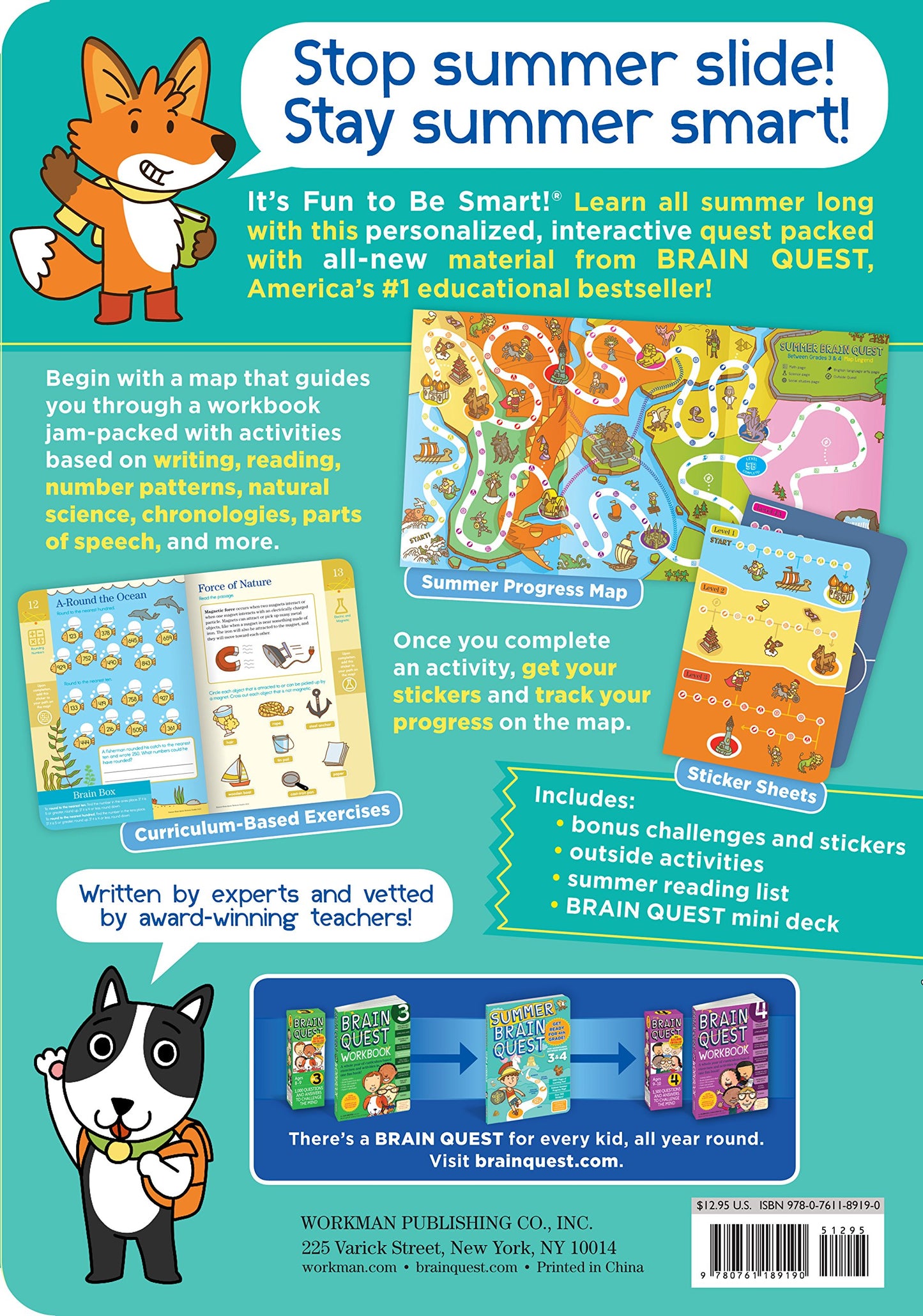 Summer Brain Quest Workbook: Between Grade 3 & 4 (Ages 8-9)