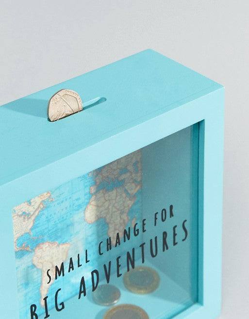 Sass & Belle - Vintage Map Big Adventures Money Box