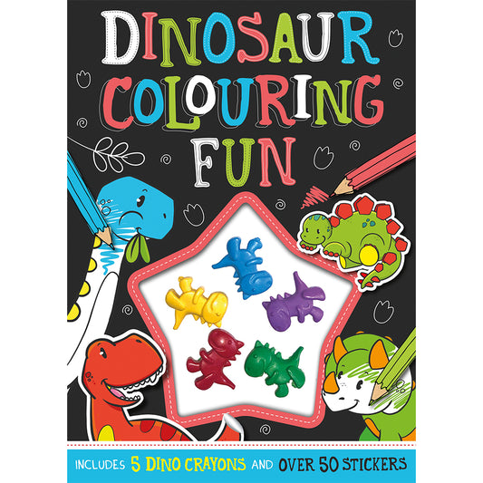 Dinosaur Colouring Fun (with 5 Dino Crayons and over 50 stickers)