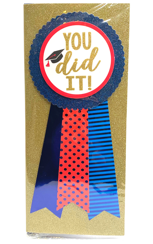 Graduation Deluxe Card: Glittery and Embellished - You Did It!