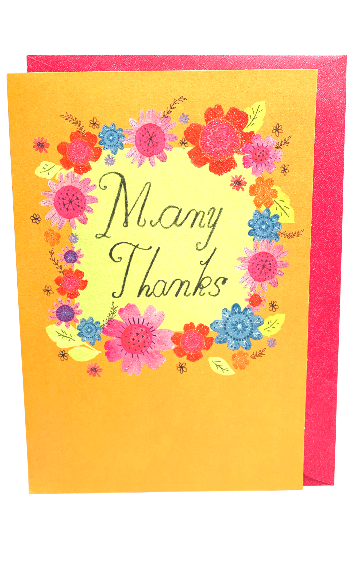 Hallmark: Glittery Flowers Many Thanks