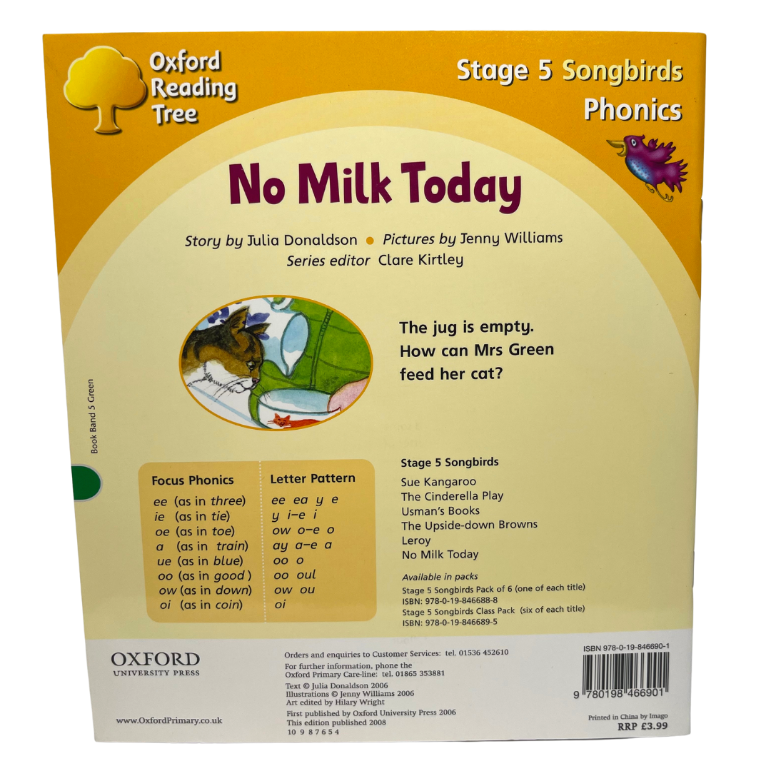 Read with Oxford: Julia Donaldson's Songbirds: No Milk Today (Stage 5)