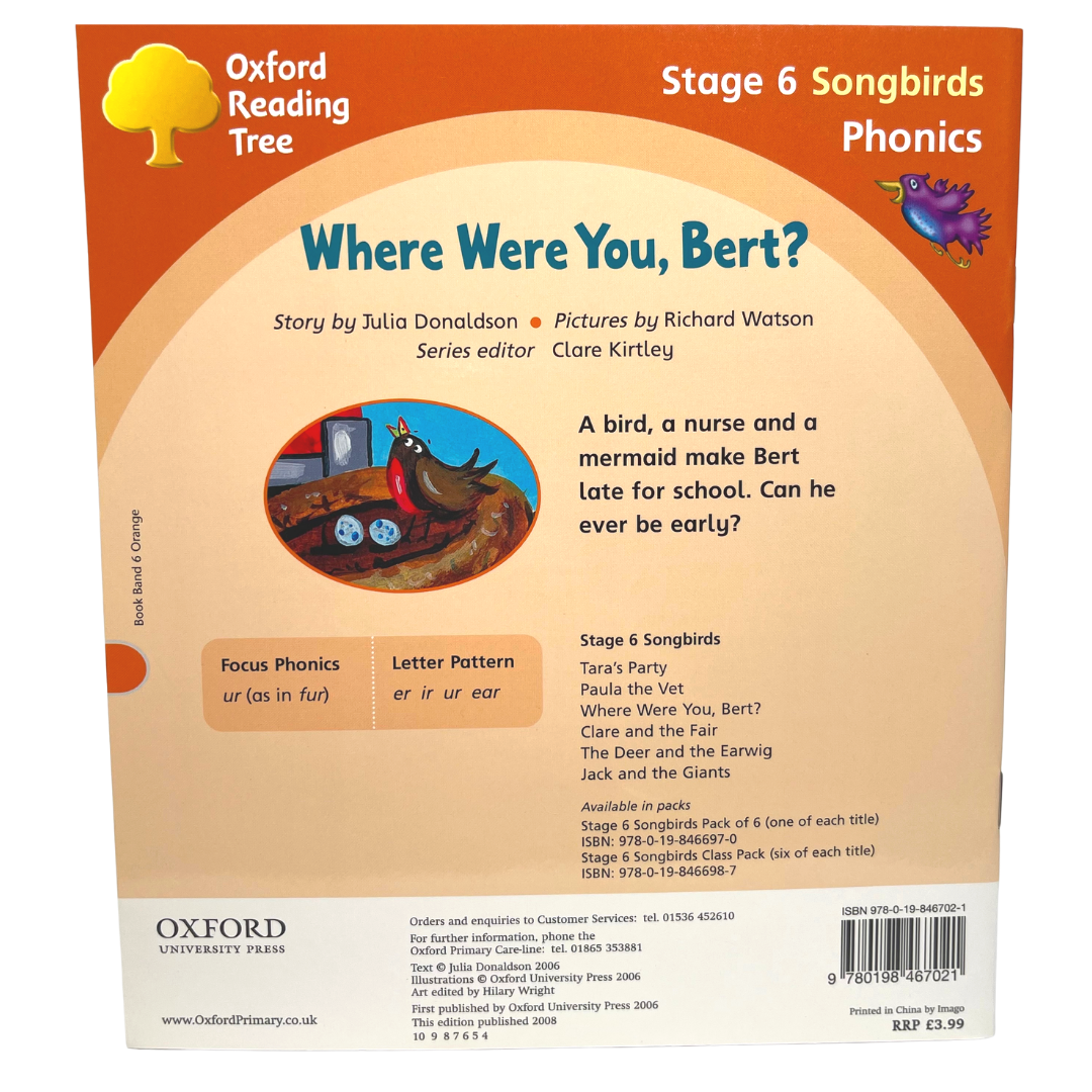 Read with Oxford: Julia Donaldson's Songbirds: Where were You, Bert? (Stage 6)