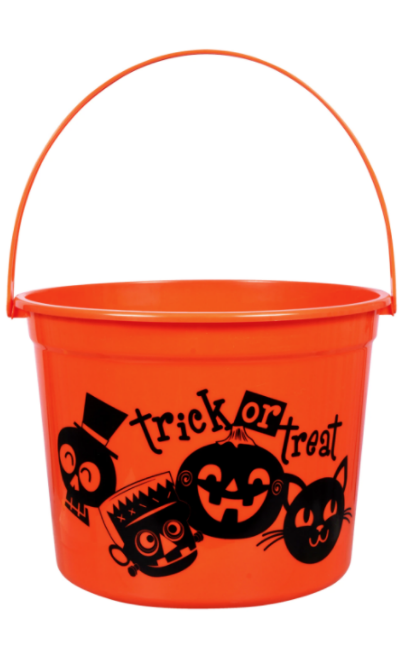 Printed Plastic Halloween Treat Pails, 8.5x6.5 in