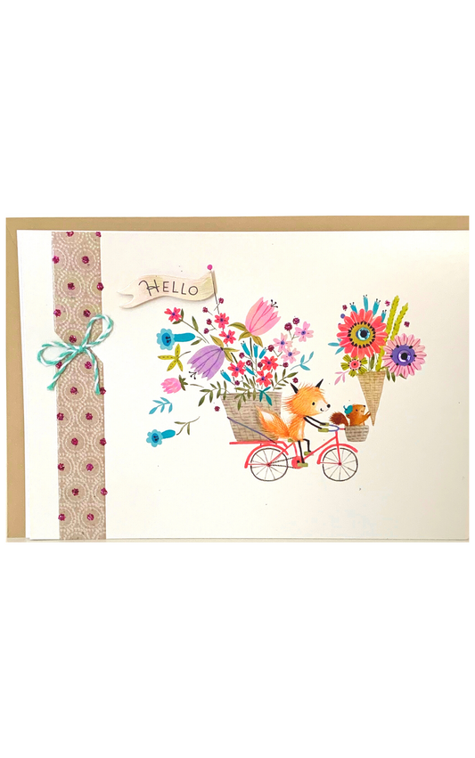 Hallmark: Thinking of You - Glittery Flowers & Friends (Blank Inside)