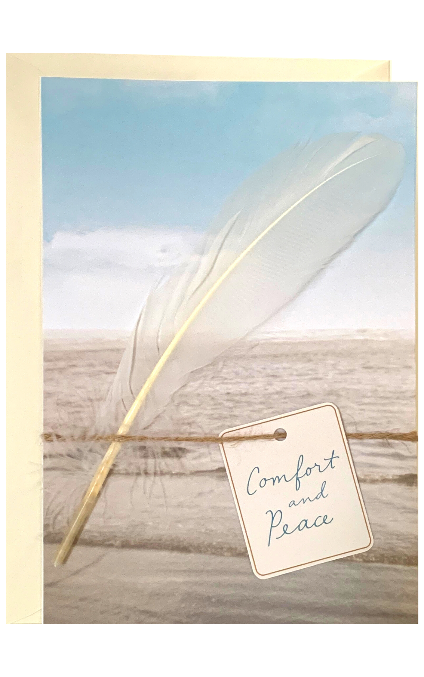 Hallmark: Sympathy for Loss - Comfort and Peace white feather