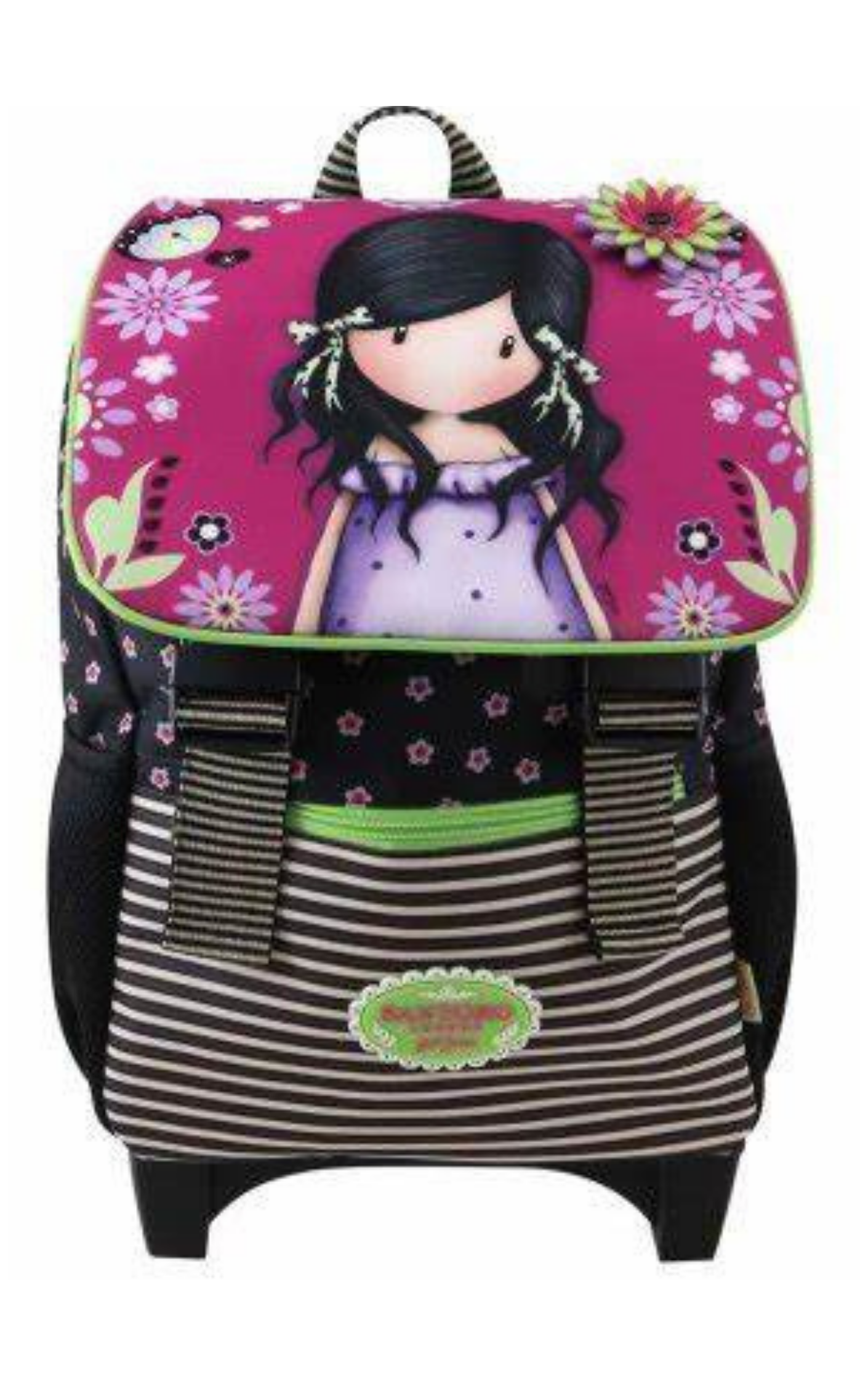 UK Designer Santoro Trolley: Gorjuss Fiesta Trolley Rucksack with Flap - You Brought Me Love