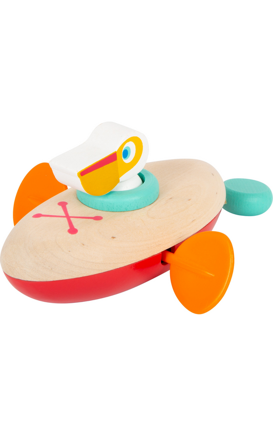 Water Toy Wind-Up Canoe Pelican