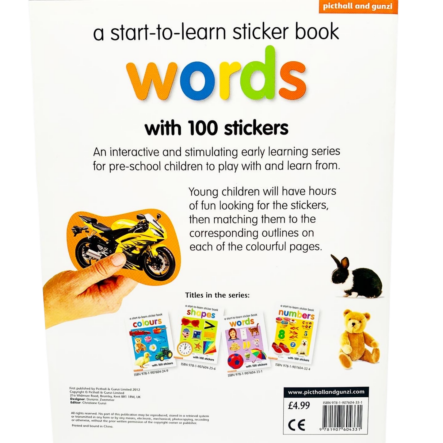 A Start-to-learn Sticker Book: Words