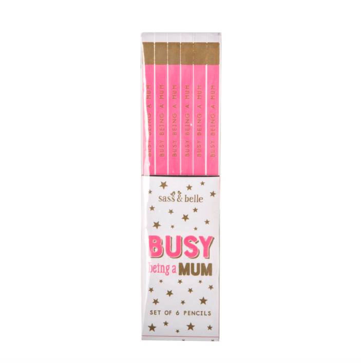 Sass & Belle - Busy Being a Mum Set of 6 Pencils