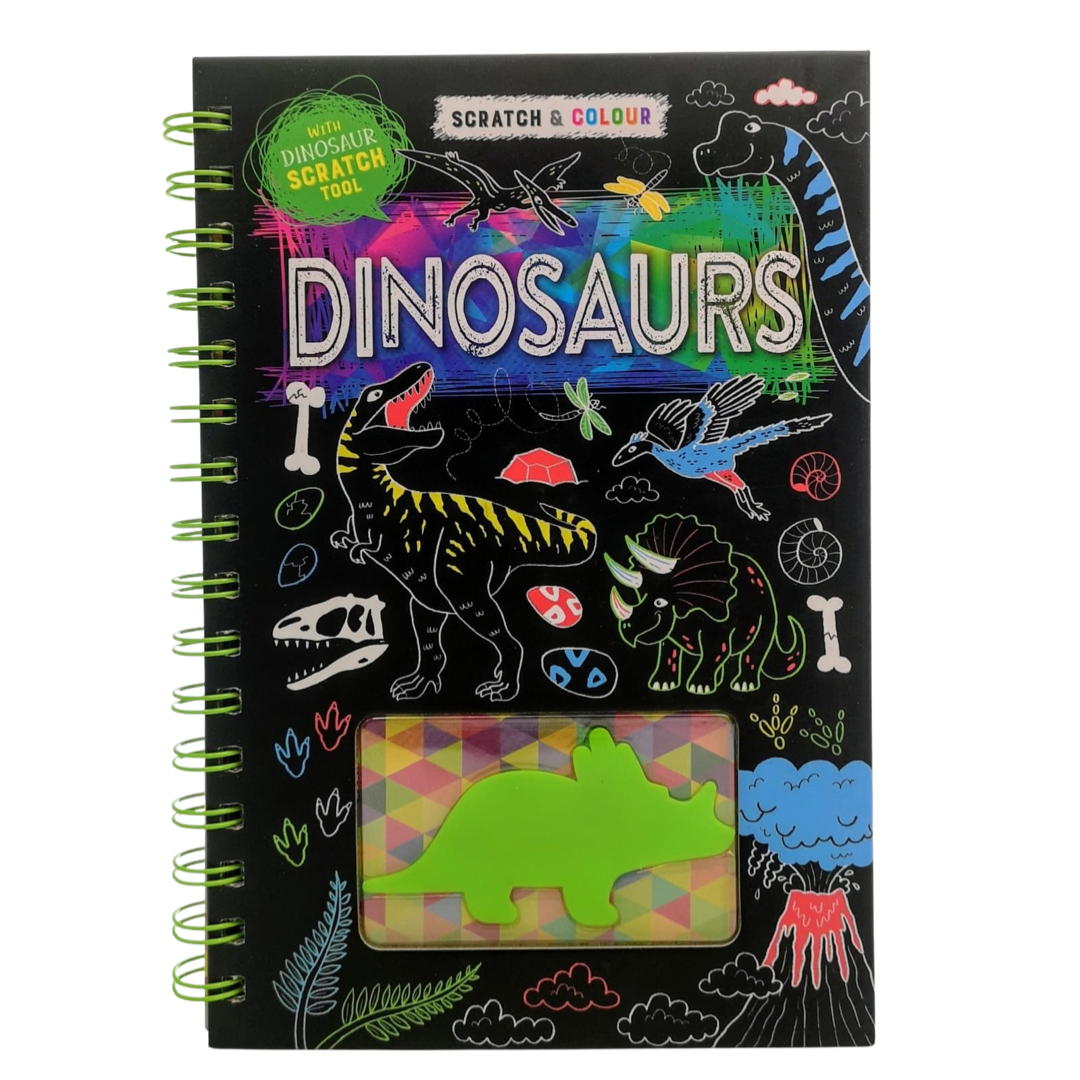 Dinosaurs: Scratch & Colour