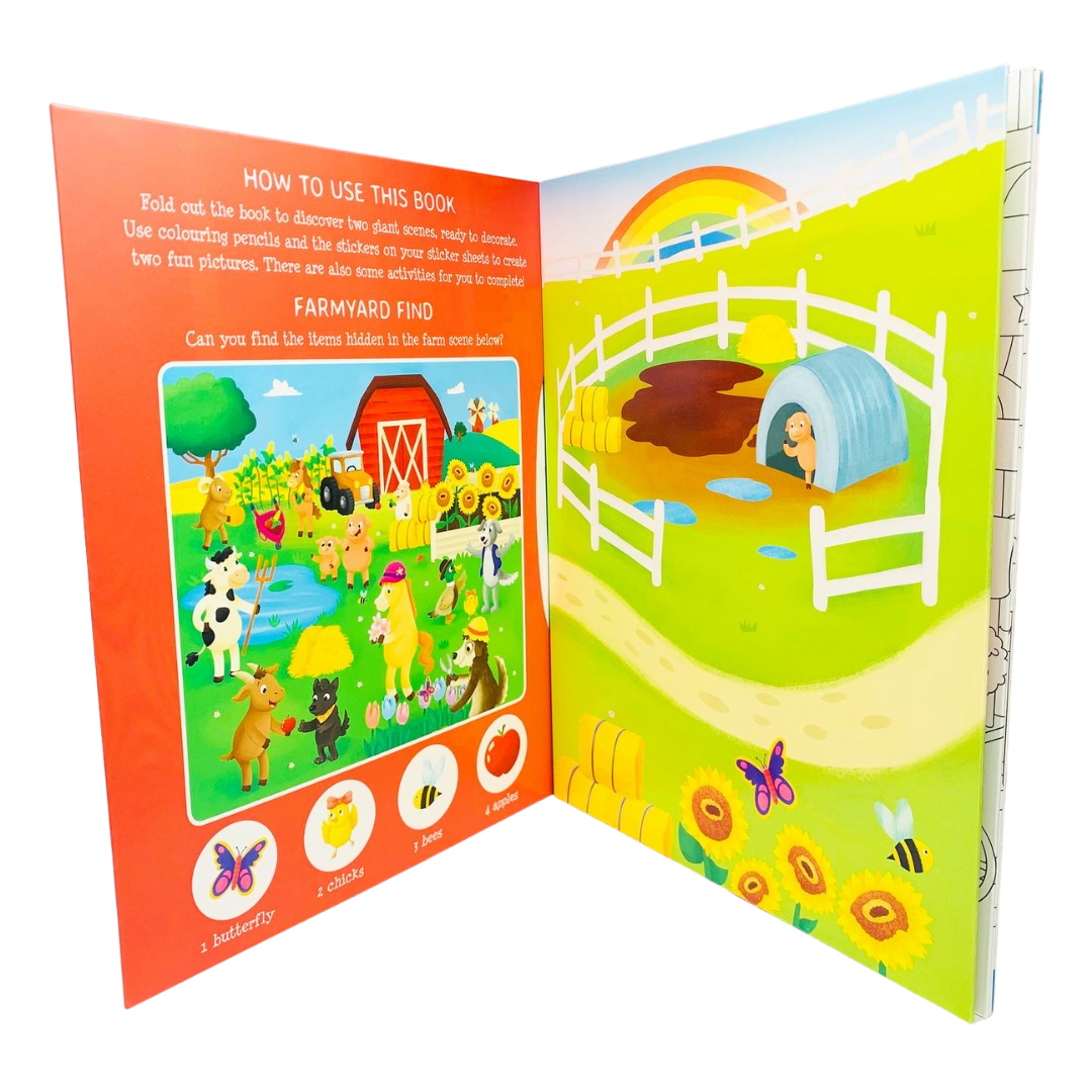 Farm Sticker Play Scenes with Over 300 Stickers