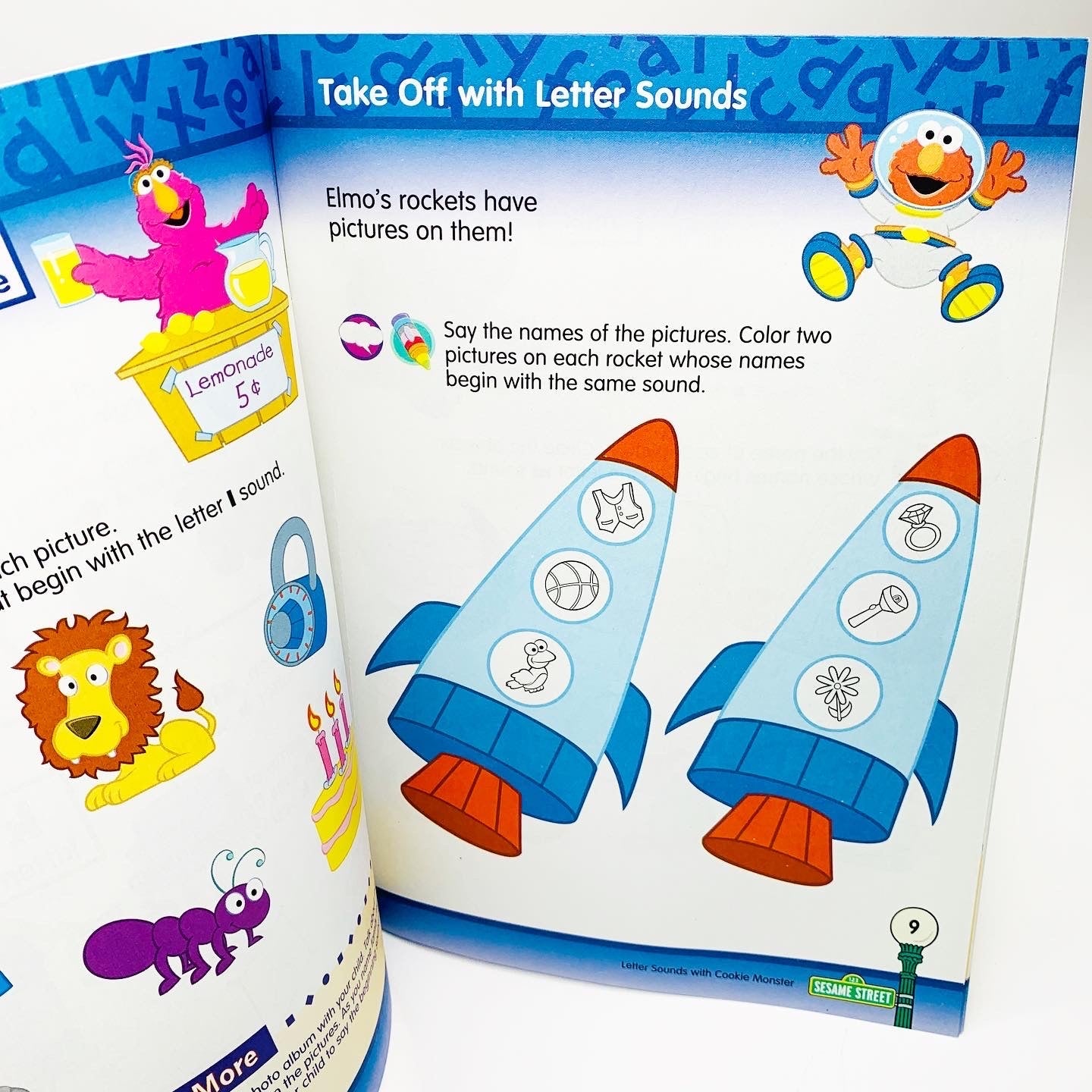 Sesame Street: Letter Sounds Educational Workbook