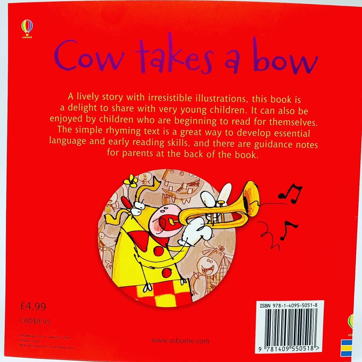 Usborne Phonics Readers: Cow Takes a Bow