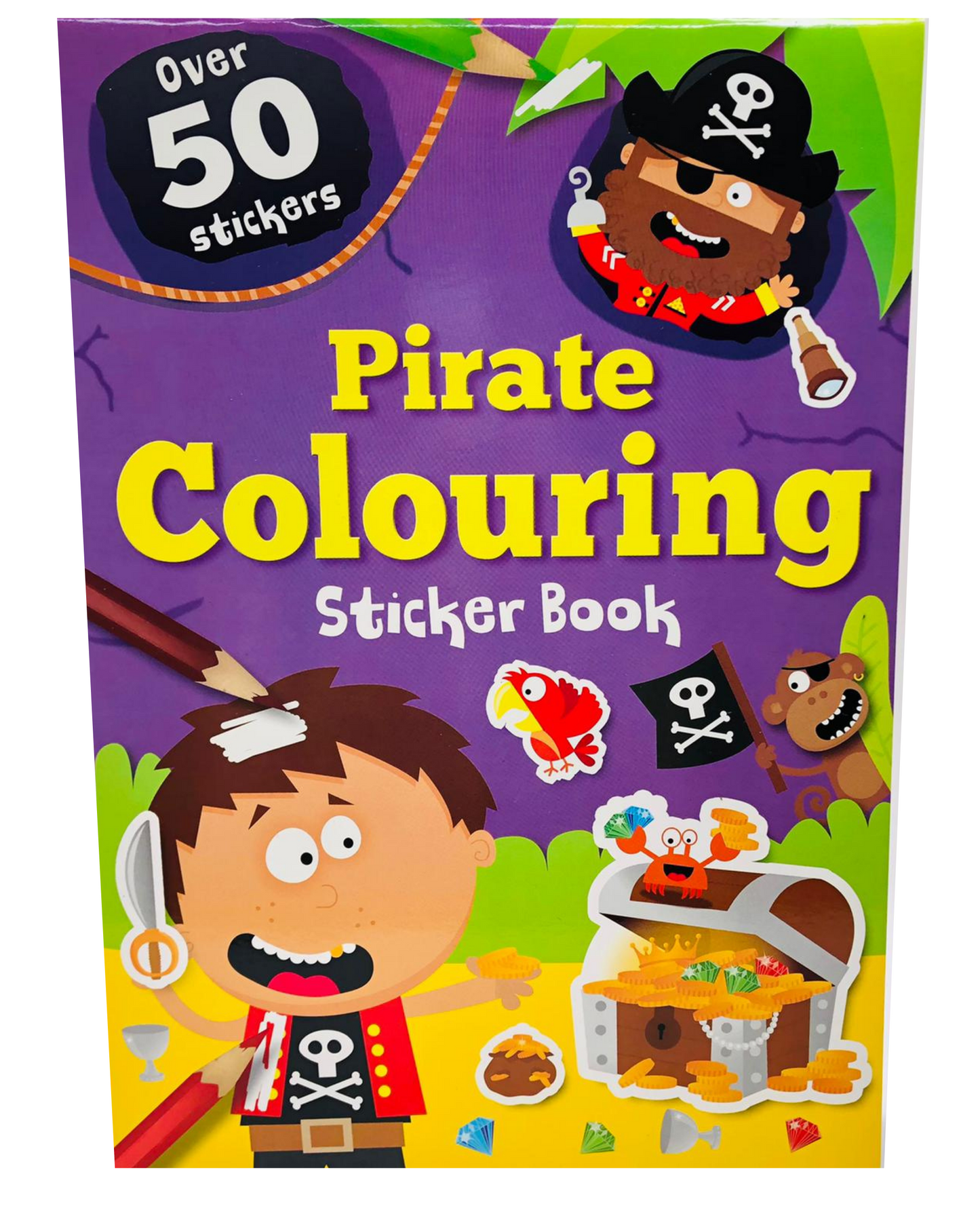 Pirate Colouring Sticker Book (with over 50 stickers!)