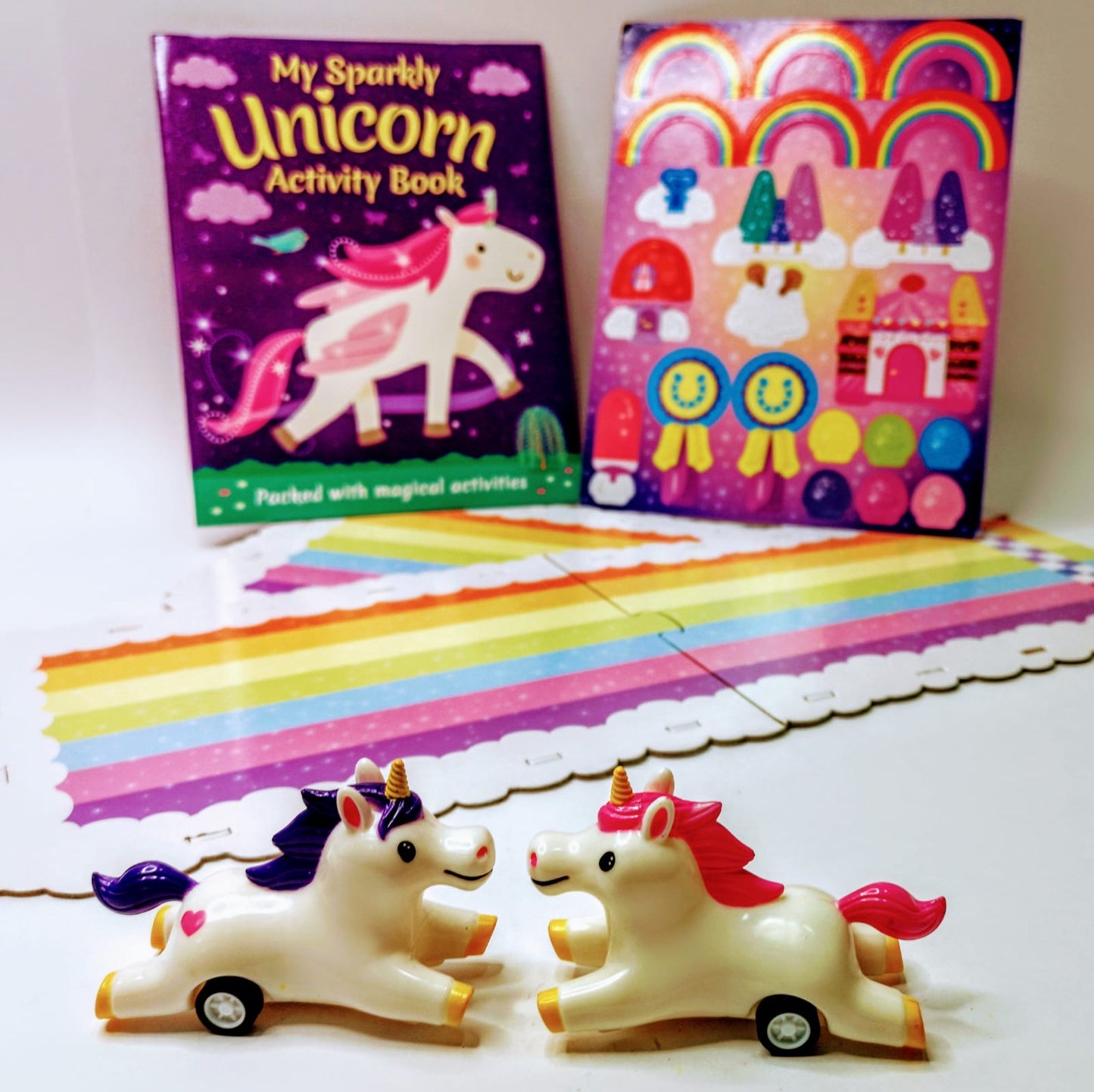 Racing Unicorns and Activity Book