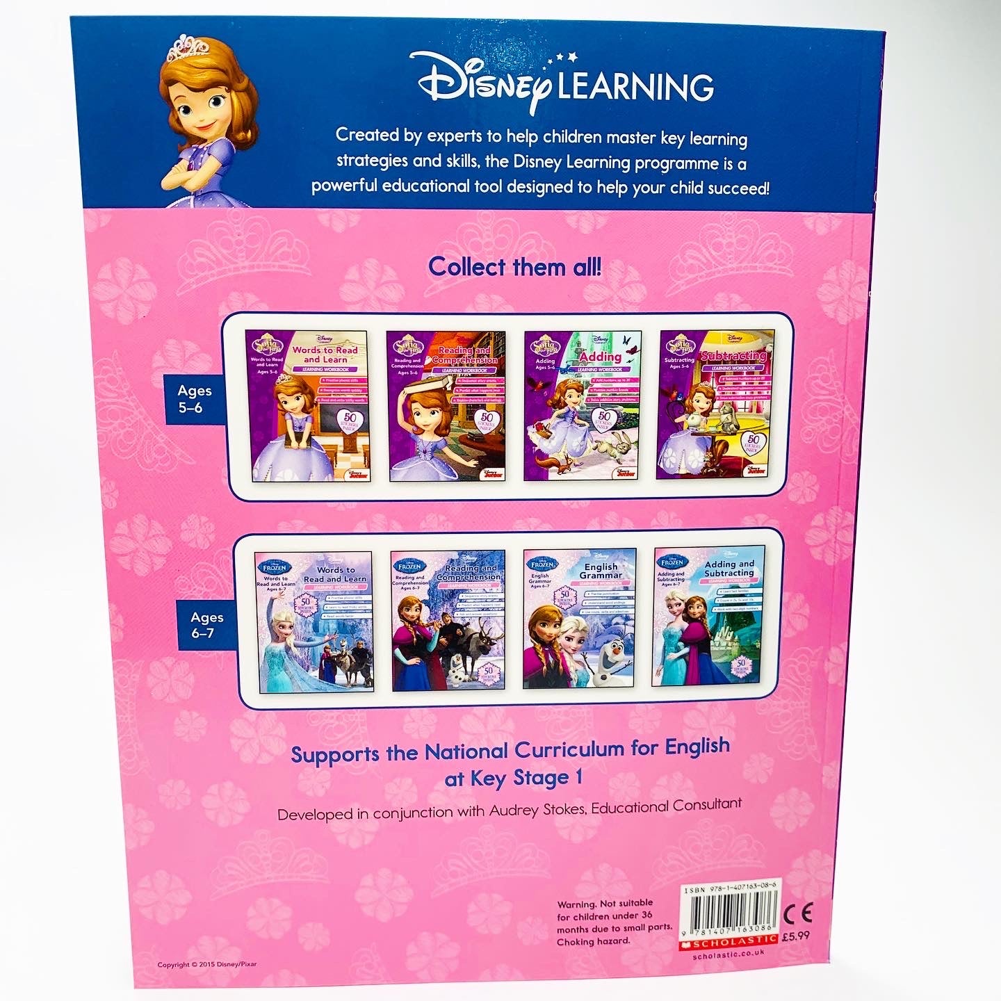 Disney Learning: Sofia the First: Reading and Comprehension Learning Workbook (Ages 5-6)