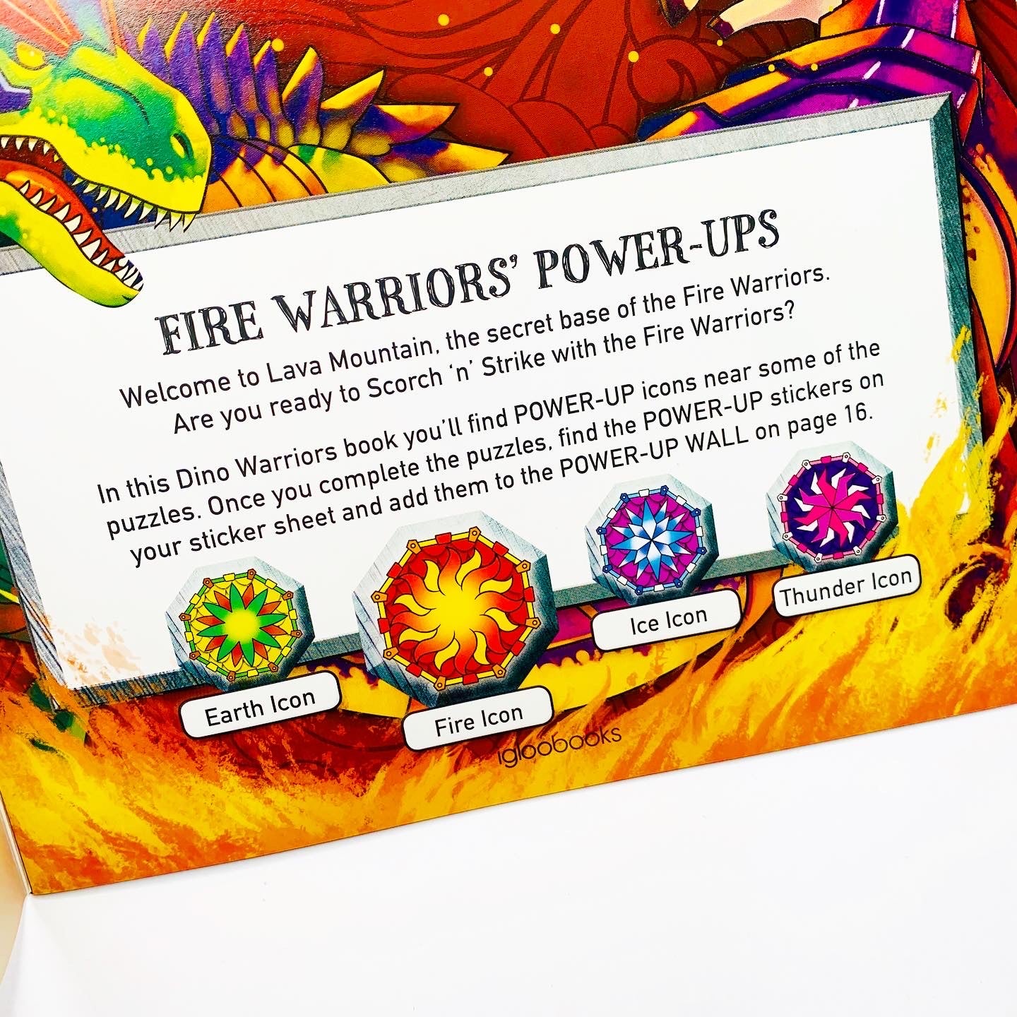 Dinosaur Warriors Fire Sticker and Activity Book