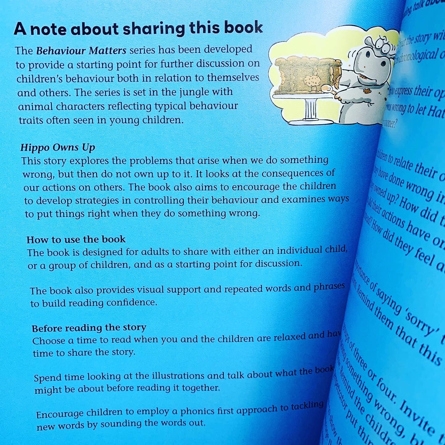 Behaviour Matters: Hippo Owns Up: A book about telling the truth