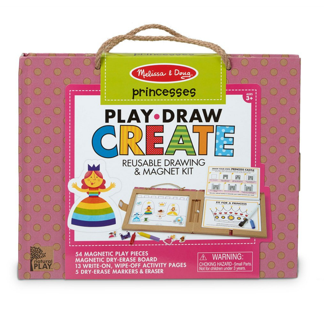 Melissa and Doug: Reusable Drawing and Magnet Kit Princess (Play Draw Create)