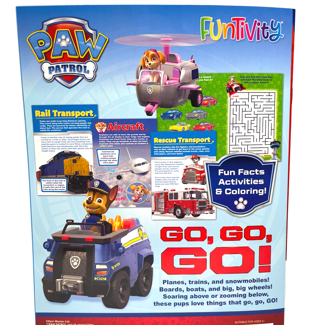 Paw Patrol: Funtivity Go, Go, Go! Activity Book