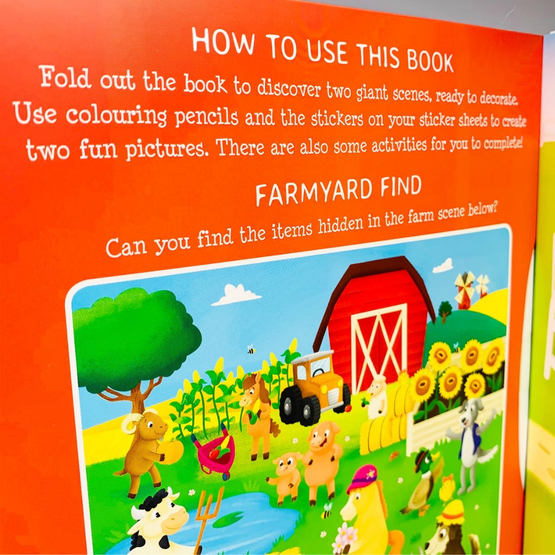 Farm Sticker Play Scenes with Over 300 Stickers