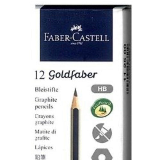 Faber-Castell 12 Graphite pencils with eraser tip (HB)