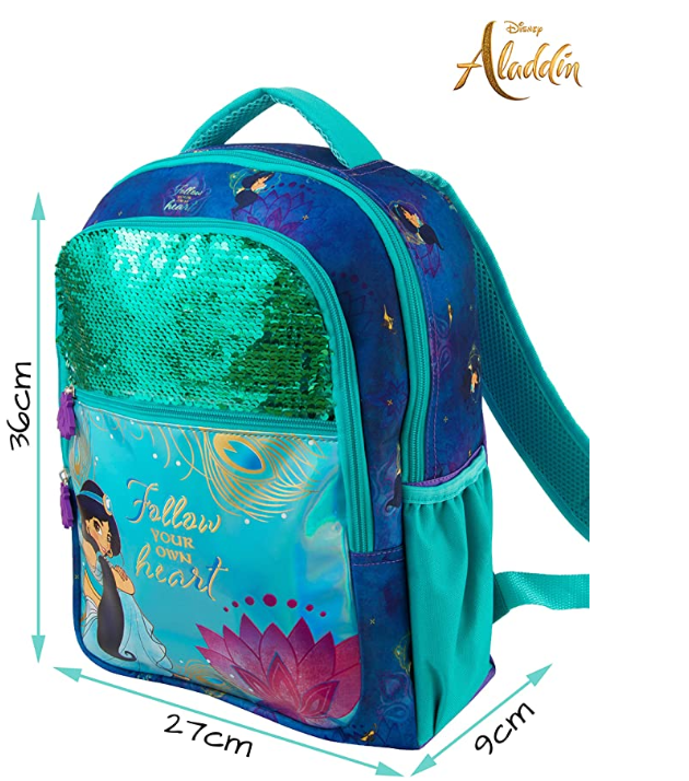 Disney's Aladdin Jasmine Sequin Backpack: Follow Your Heart