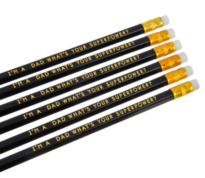 Sass & Belle - I'm a Dad What's Your Super Power? Set of 6 Pencils