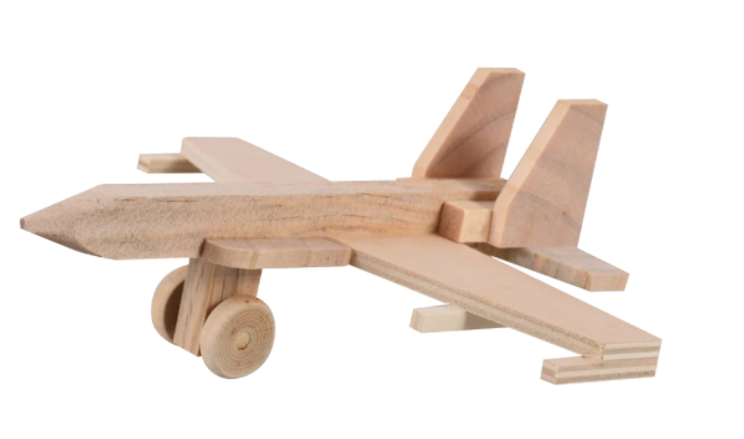 Woodshop DIY Wood Model Kits: Fighter Plane, Race Car, Helicopter, Sailboat